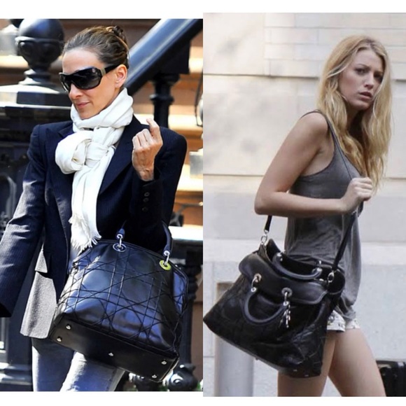 Authentic Dior Gorgeous Black Medium Leather Cannage Granville Bag - Picture 4 of 16